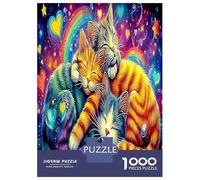 Sleeping Cats 1000 Pezzi Cats in Cosmic Space Puzzle Giocattoli Puzzle Per Gioco Familiare Decorazione Per La Casa Regalo Educativo 70x50cm/1000pcs