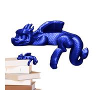 Sleeping Dragon Statue - Gothic Display Ornament, Mythical Sculpture for Bookcase Accent, Handcrafted Resin Artwork, Desktop Decor with Textured Finish, Detailed Dragon Figure for Shelf Decorating