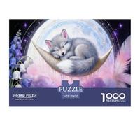 Sleeping Fox on The Moon Puzzle Giochi 1000 Pezzi Regalo Per Amore E Amico Arte Interesting Puzzle Adulti Foto 70x50cm/1000pcs