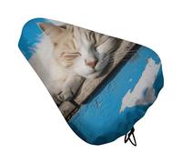 Sleeping Little Cat - Coprisedile per bicicletta, extra morbido e confortevole, protezione per la pioggia e il sole, copertura resistente antipolvere per mountain bike da città
