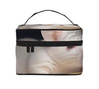 Sleeping Mouse Travel Makeup Bag - Organizer portatile per articoli da toeletta con scomparti con cerniera per spazzole, bottiglie e prodotti per la cura della pelle