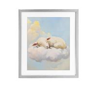Sleeping Sheep Cloud Nursery Calm, stampa con cornice sotto vetro, 43 x 53 | Stupell Industries · Da The Prints Vibe · Pronta da appendere una volta sconfezionata · Dolce regalo per la decorazione della