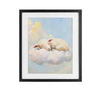 Sleeping Sheep Cloud Nursery Calm, stampa con cornice sotto vetro, 43 x 53 | Stupell Industries · Da The Prints Vibe · Pronta da appendere una volta sconfezionata · Dolce regalo per la decorazione della