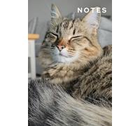 Sleeping Tabby Cat Notebook: Hardback 6x9 120 Pages Quality Plain White Paper. Eco and Sustainable, Sketch, Journal, Study, School, College, Art, Minimalist: @pawsforwild