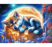 Sleeping Wolf Rompicapo 1000 Pezzi Per Adulti Viaggiatori Magical Cosmic Creatures Cartone Resistente All'usura Paesaggi Mondiali Per Vacanze Estive Kit Completo Qualità Garantita 1000 PCS/75x50cm