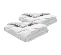 sleepling 191126 Piumino per Tutto L'Anno (Imbottitura 1.065 gr.), 100% Microfibra, Anallergico, 155 x 220 cm, Bianco