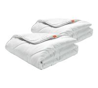 sleepling 191128 caldo piumino invernale (imbottitura 1.300 gr.), 100% microfibra, anallergico, 155 x 220 cm, bianco
