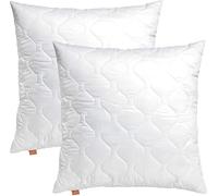sleepling 196043 cuscino per letto set di 2 | Imbottitura per Cuscini | Oekotex | lavabile 60 gradi | Prodotto in UE | Garanzia di imbottitura | Garanzia di taglia | 65 x 65 cm, bianco