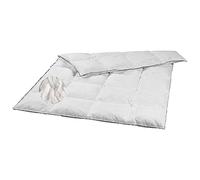 sleepling 197018 - Piumino estivo leggero, 20% piumino, 80% piume (classe 1, 300 gr), downpass, 100% piuma, made in EU, lavabile a 60 gradi, 135 x 200 cm, bianco