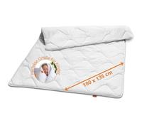 sleepling 197183 piumino estivo ultraleggero per bambini (imbottitura 125 g), 100% microfibra, anallergico, 100 x 135 cm, bianco