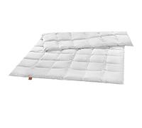 sleepling 197556 - Piumone trapuntato a cassetta, in 100% cotone, piume di classe 1 I Nomite | Ökotex | Piumino lavabile a 60 gradi | Made in EU, 135 x 200 cm, bianco