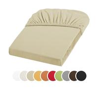 sleepling Lenzuolo con angoli elasticizzati in jersey, 180 x 200-200 x 220 cm, in cotone con 3% elastan, opaco e morbido, elastico perimetrale, altezza 30 cm, certificato Oeko-Tex, lavabile fino a 60