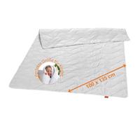 sleepling Piumino per bambini 100 x 135 cm, naturale 100% seta selvatica, per l'estate, fodera 100% cotone, Made in Germany, Ökotex, lavabile a 40 gradi, bianco
