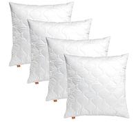sleepling Set di 4 cuscini 80 x 80 cm, anallergici, lavabili in UE, Oeko-TEX, grande cuscino per dormire 80 x 80 cm, cuscino per letto, cuscino per letto, 4 pezzi, Basic 100