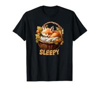 Sleepy Baby Fox Cute Animals Stanco sonnellino Che Dorme Maglietta