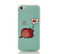 Sleepy Cat Hamburger Blue Heavy Duty Hard Back Cover Case for Iphone 5 5s 5g & Free LCD Film