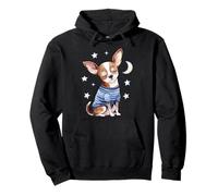 Sleepy Chihuahua Stars And Moon Dog Lover Pigiama da Notte Felpa con Cappuccio