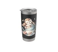 Sleepy Cup impilabile Woodland Bird Bicchiere termico in acciaio inox doppia parete