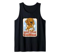 Sleepy Dog Need More Coffee Funny Caffeine Lover Canotta