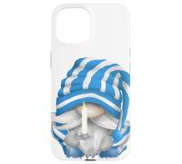 Sleepy Gnome Grandpa With Striped Pj And Candle Night Light Custodia per iPhone 15