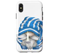 Sleepy Gnome Grandpa With Striped Pj And Candle Night Light Custodia per iPhone X/XS