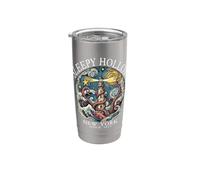 Sleepy Hollow New York Octopus Lighthouse 1655 Lettere bianche Bicchiere termico in acciaio inox doppia parete