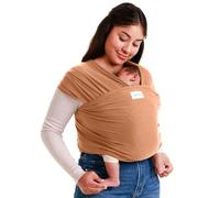 Sleepy Wrap Fascia Porta Bebé Neonato Facile da Indossare - Marsupio Bambino a Fascia Neonati - Trasporto a Mani Libere - Porta Bebé Cotone per Neonati Fino a 16 kg (Cinnamon)