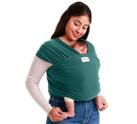 Sleepy Wrap Fascia Porta Bebé Neonato Facile da Indossare - Marsupio Bambino a Fascia Neonati - Trasporto a Mani Libere - Porta Bebé Cotone per Neonati Fino a 16 kg (Dark Green)