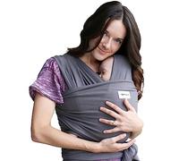 Sleepy Wrap Fascia Porta Bebé Neonato Facile da Indossare - Marsupio Bambino a Fascia Neonati - Trasporto a Mani Libere - Porta Bebé Cotone per Neonati Fino a 16 kg (Grey)