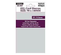 Sleeve Kings Buste standard per carte - 110 pezzi, trasparenti 60 micron di spessore, dimensioni XXL (90 x 140 mm), compatibili con Flamecraft e altro - SKU: SKS-8839