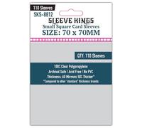 Sleeve Kings Custodie standard per carte - 110 pezzi, trasparenti 60 micron di spessore, dimensioni quadrate medie (70 x 70 mm), compatibili con Power Grid e altro - SKU: SKS-8812
