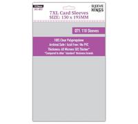 Sleeve Kings Custodie standard per carte - 110 pezzi, trasparenti 60 micron di spessore, formato XXL (130 x 195 mm), compatibili con Dune & More - SKU: SKS-8837