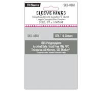 Sleeve Kings Custodie standard per carte - 110 pezzi, trasparenti 60 micron di spessore, grandi dimensioni (57 x 100 mm), compatibili con Kingdom Death: Monster & More - SKU: SKS-8848