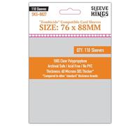 Sleeve Kings Custodie standard per carte - 110 pezzi, trasparenti 60 micron di spessore, grandi dimensioni (76 x 88 mm), compatibili con Zombicide & More - SKU: SKS-8827