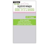 Sleeve Kings Custodie standard per carte - 110 pezzi, trasparenti 60 micron di spessore, medie dimensioni (57,5 x 89 mm), compatibili con apertura alare e altro - SKU: SKS-8808