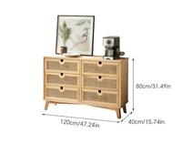 SLEEVE Mobile Buffet Credenza Credenza in legno, cassettiera in rattan, mobiletto portaoggetti for soggiorno, mobiletto portaoggetti for camera da letto Tavolo da Buffet con Contenitore