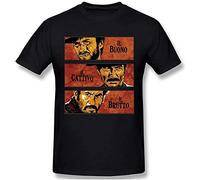 Sleeve Pure Quality The Good The Bad and Ugly Graphic T Shirt per uomo Il Buono Brutto Cattivo Tee Shirt Swag Unique Tshirt-Nero, Nero , M