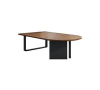 SLEEVE Scrivanie per Ufficio Domestico Tavolo da conferenza for trattative in Legno massello da 180 cm con Testa Rotonda Semplice, Adatto for Ufficio, colloqui e Reception. Tavolo da Lavoro(180cm)