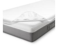 Sleezzz Vital, proteggi-materasso impermeabile in molleton a tensione fissa 160 x 200 cm, proteggi-materasso in 100% cotone in bianco