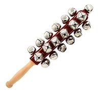 Sleigh Bells - Jingle a mano, manico in legno, giocattolo musicale | Strumento audio a percussione, strumento di apprendimento del ritmo in classe per l'educazione precoce dei bambini, attività di svi