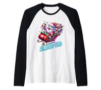 Sleigh-DHD Divertente ADHD Hyper Babbo Natale Design Maglia con Maniche Raglan