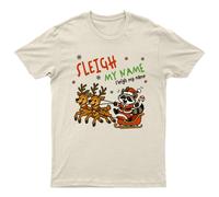 Sleigh My Name Maglietta Natalizia Unisex Regalo Retrò Stagionale...