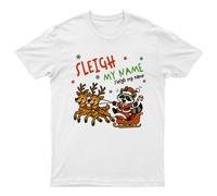 Sleigh My Name Maglietta Natalizia Unisex Regalo Retrò Stagionale...