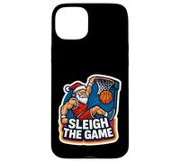 Sleigh The Game Basketball Player Christmas Santa Lover Xmas Custodia per iPhone 15 Plus