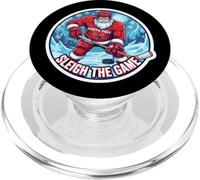 Sleigh The Game Ice Hockey Player Christmas Santa Lover Xmas PopSockets PopGrip per MagSafe