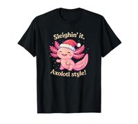 Sleighin' It Axolotl Style - Simpatico Gioco di Parole Axolotl di Natale Maglietta