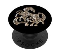 Sleipnir Odino Cavallo Vichingo Mitologia Norrena in Beige PopSockets PopGrip Adesivo