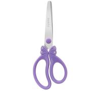 SLEMOON Forbici per bambini dai 4 agli 8 anni | Forbici di sicurezza per bambini con punta smussata, lame in acciaio inox, plastica ABS, forniture scolastiche, progetti artistici, rosa (design