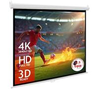 SlenderLine EcoSmart - Schermo a rullo, 220 x 220 cm, formato 1:1, larghezza totale: cm | ideale per videoproiettore Smart & Mini | tela home theater | soffitto o parete | alloggiamento a 8 bordi