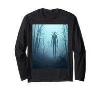 Slenderman senza volto insegue le foreste del Connecticut Maglia a Manica